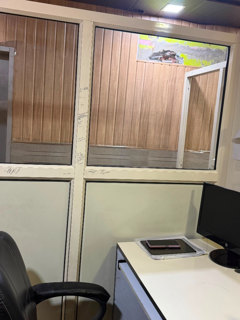 JTCS cabin with glass partition